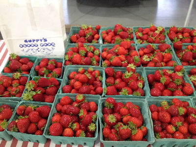 strawberries at the market